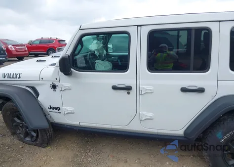 2021 Jeep Wrangler Unlimited Willys 4X4 из США, поврежденный, VIN 1C4HJXDGXMW855789